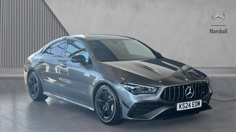 Mountain grey metallic Used 2024 Mercedes CLA35 AMG Premium Plus Sedan | £42,857 - Image 1/4