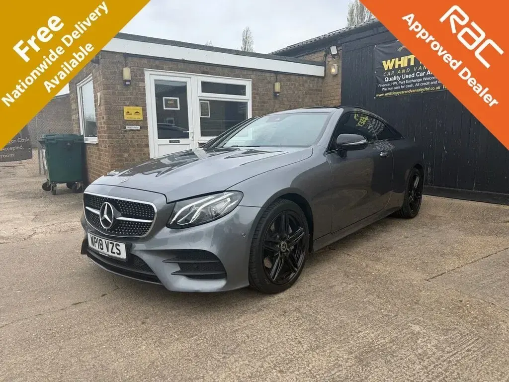 Used Mercedes E220 AMG Line Premium 194 HP (142 kW) 2018 Grey Coupe