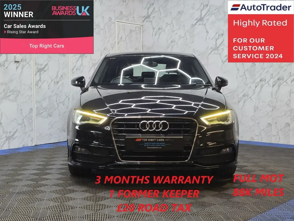 Used Audi A3 Sportback S-Line 105 HP (77 kW) 2014 Black Hatchback