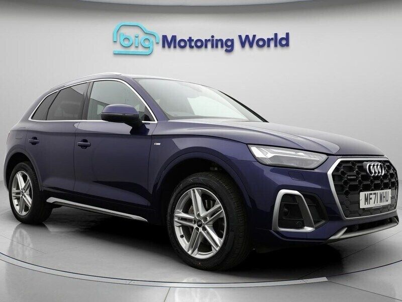 Blue Used 2021 Audi Q5 S-Line SUV | £27,500 (Good price) - Image 1/4