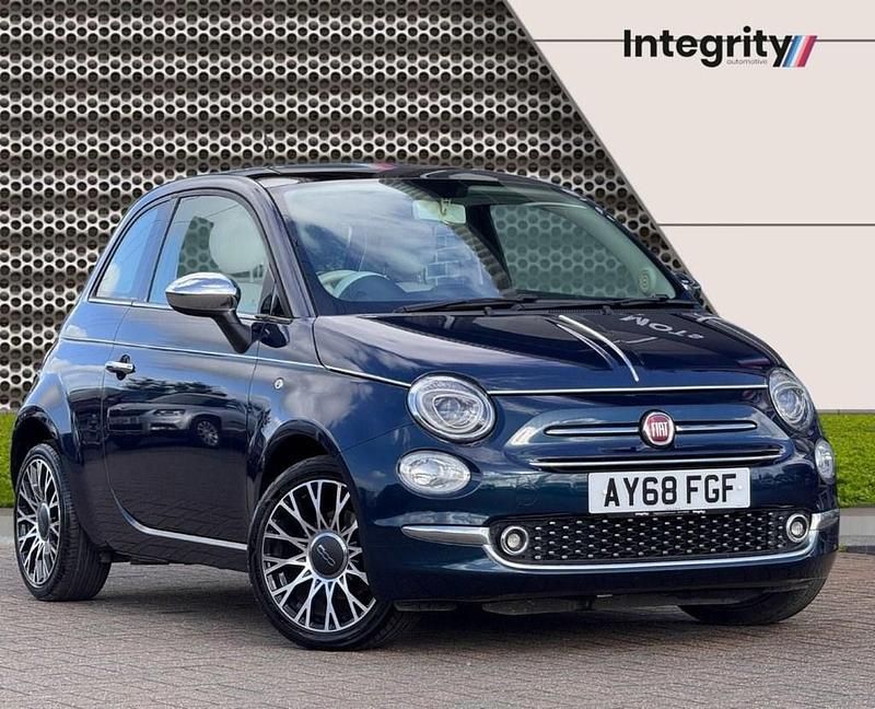 Used Fiat 500 Collezione 69 HP (50 kW) 2018 Blue Hatchback