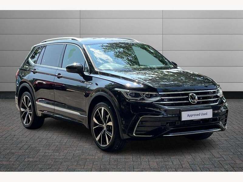 Black Used 2022 VW Tiguan Allspace R-line SUV | £30,490 (A bit pricey) - Image 1/4