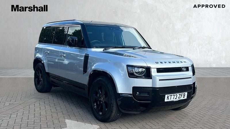 Silver Used 2023 Land Rover Defender HSE Dynamic SUV | £70,259 (Expensive) - Image 1/4