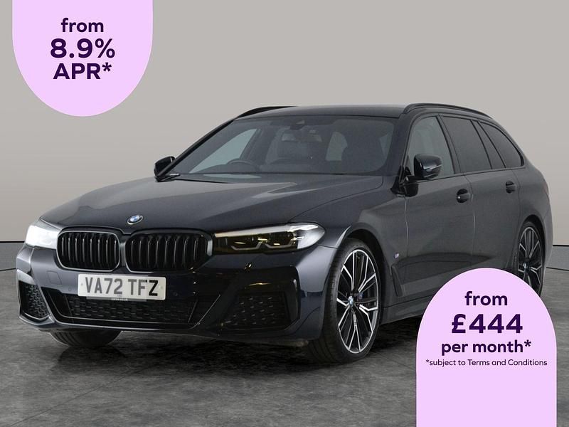 Black Used 2022 BMW 520 M Sport Estate | £29,681 (Fair price) - Image 1/3