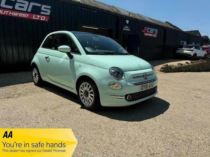 Green Used 2018 Fiat 500 Lounge Hatchback | £7,980 (Fair price) - Image 1/4