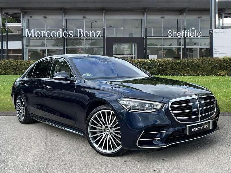 Used Mercedes S500L AMG line 429 HP (315 kW) 2021 Blue Sedan