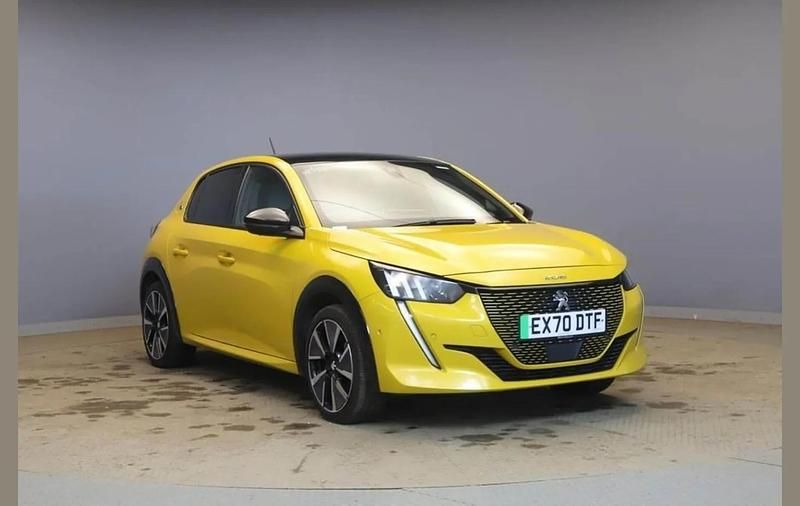 Yellow Used 2020 Peugeot e-208 GT Hatchback | £11,469 (Fair price) - Image 1/1