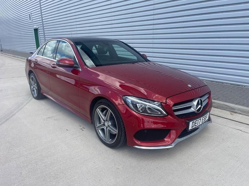 Red Used 2017 Mercedes C220 AMG line Sedan | £12,495 (Fair price) - Image 1/3