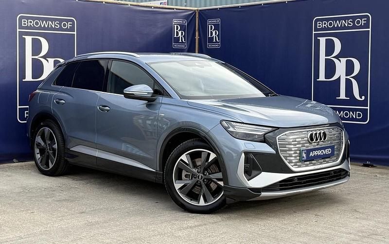 Blue Used 2022 Audi Q4 e-tron S-Line SUV | £26,999 (Good price) - Image 1/3