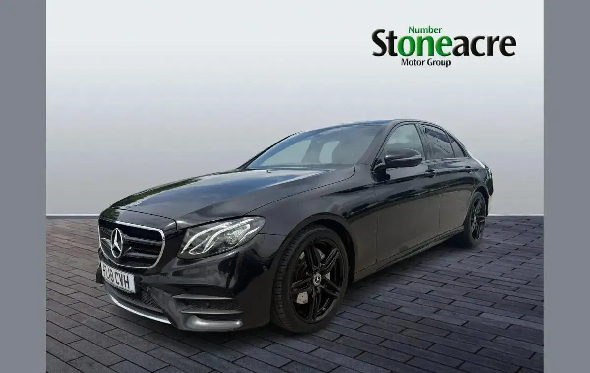 Used Mercedes E220 AMG line 191 HP (140 kW) 2018 Black Sedan