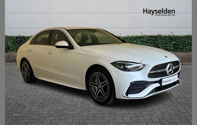 White Used 2023 Mercedes C300e AMG line Sedan | £32,495 (Good price) - Image 1/4