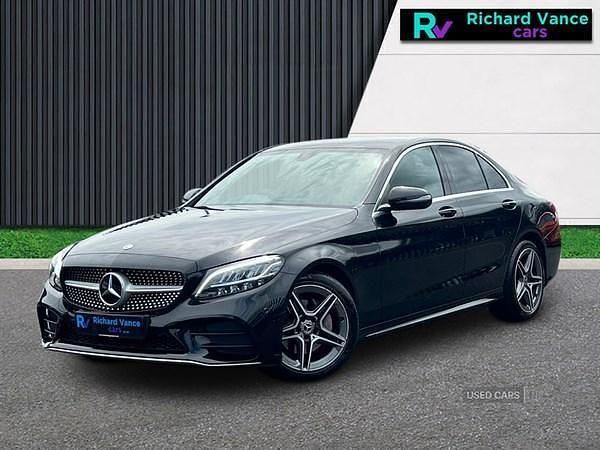 Black Used 2019 Mercedes C220 AMG line Sedan | £15,890 (Good price) - Image 1/4