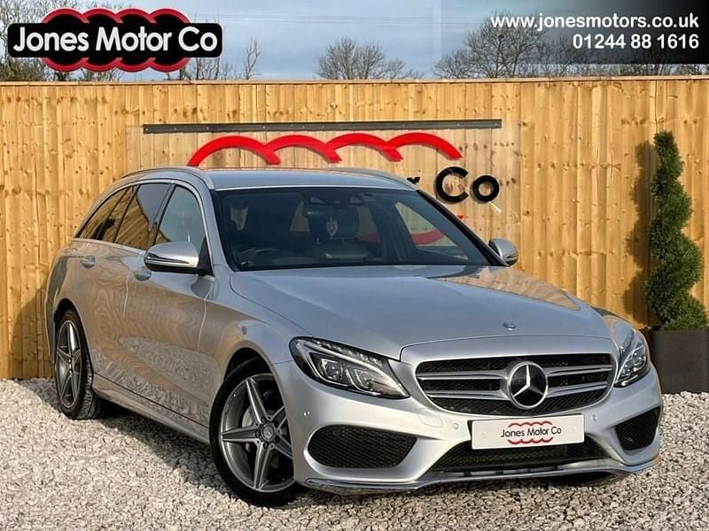 Silver Used 2016 Mercedes C220 AMG line Estate | £13,995 (Fair price) - Image 1/4