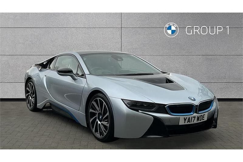 Ionic silver with bmwi blue accent Used 2017 BMW i8 Sport Line Coupe | £40,500 (Good price) - Image 1/4