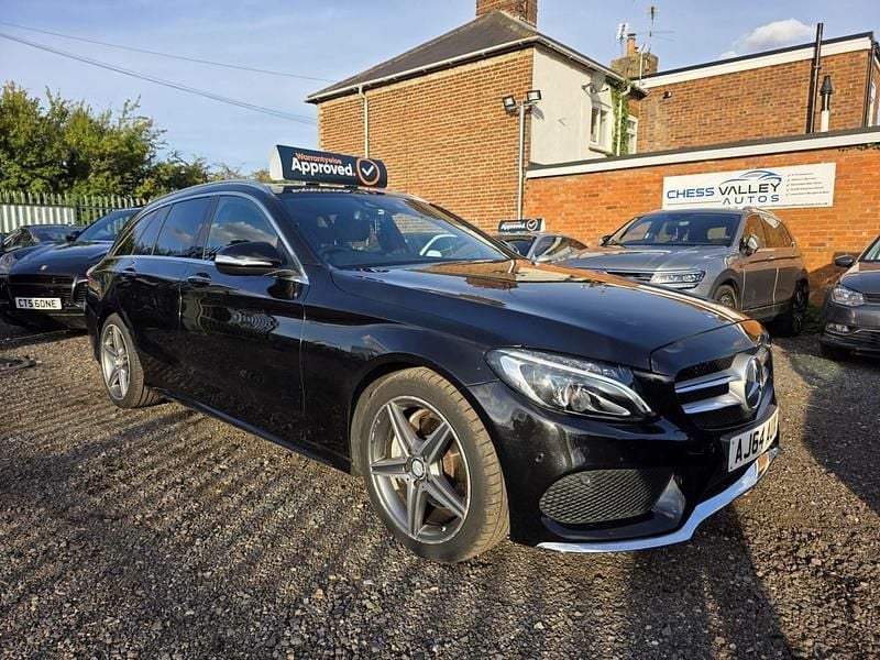 Black Used 2015 Mercedes C220 AMG Line Premium Estate | £9,995 (Fair price) - Image 1/4