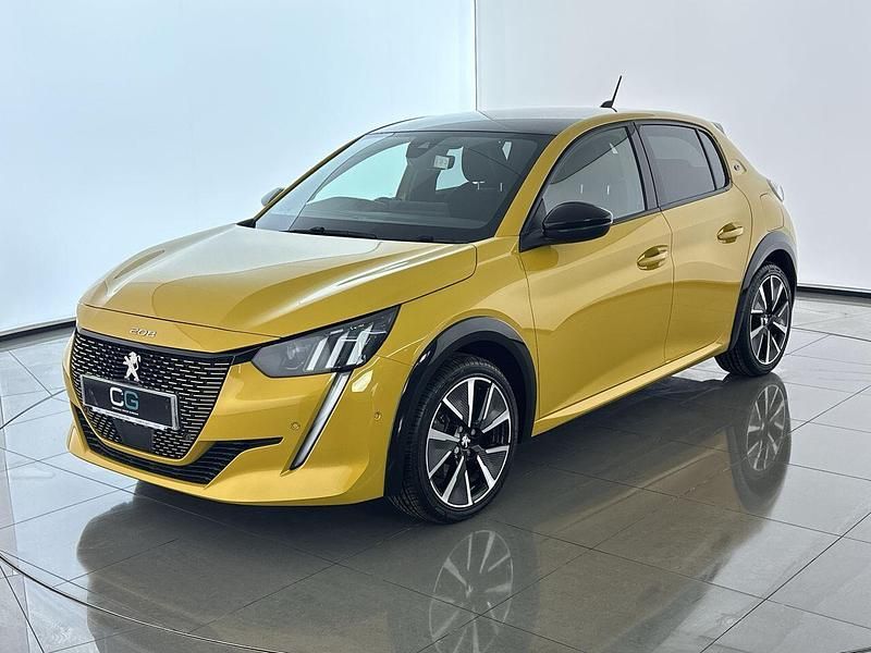 Used Peugeot e-208 Premium 98 kW (134 HP) 2021 Yellow Hatchback