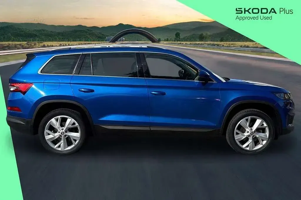 Used Skoda Kodiaq SE L 150 HP (110 kW) 2022 Race blue metallic SUV