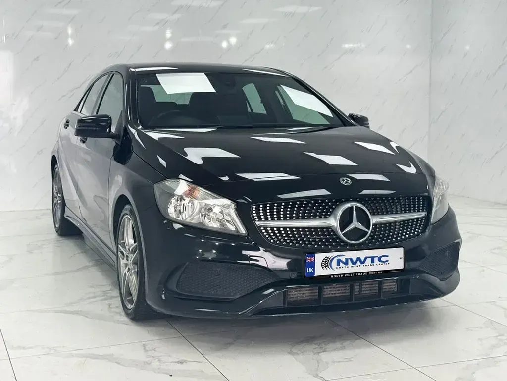 Used Mercedes A180 AMG line 109 HP (80 kW) 2017 Black Hatchback
