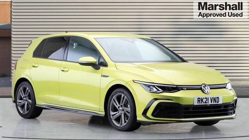 Yellow Used 2021 VW Golf VIII R-line Hatchback | £17,814 (Fair price) - Image 1/4