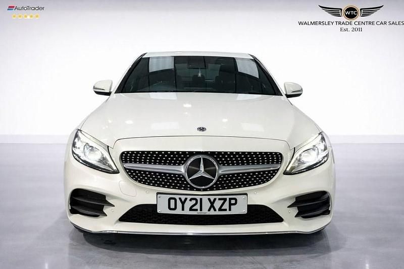Used Mercedes C300 AMG line 258 HP (189 kW) 2021 White Sedan