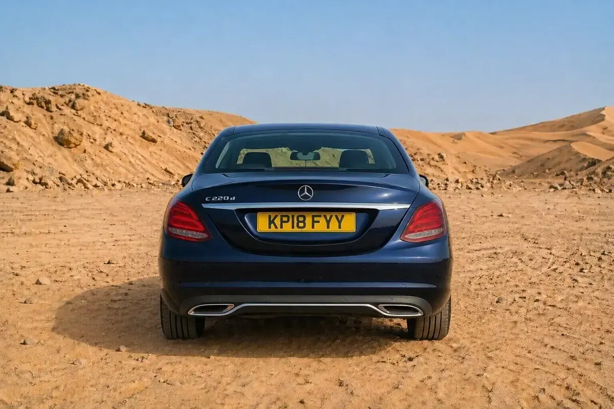 Begagnad Mercedes C220 170 HK (125 kW) 2018 Blå Sedan