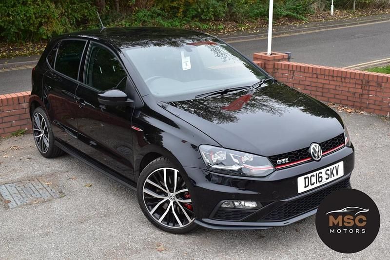 Black Used 2016 VW Polo GTI Hatchback | £13,495 (Expensive) - Image 1/4
