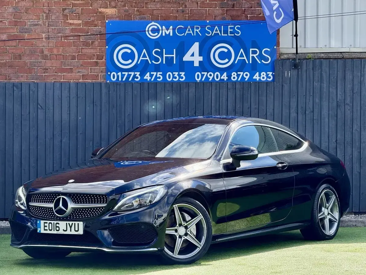 Used Mercedes C200 AMG line 2016 Black Coupe