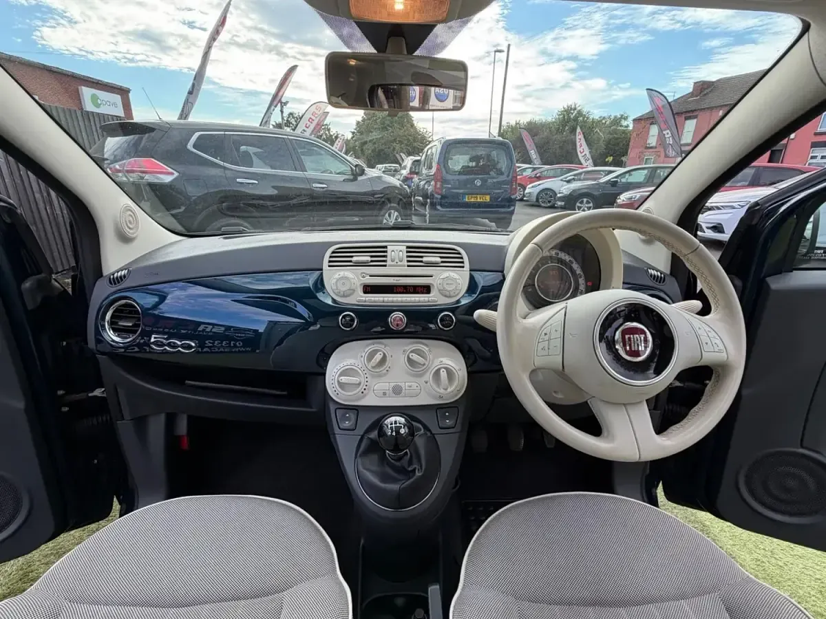 Used Fiat 500 Lounge 69 HP (50 kW) 2014 Blue Hatchback