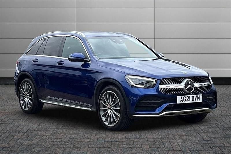 Blue Used 2021 Mercedes GLC300 AMG Line Premium Estate | £27,295 (Good price) - Image 1/4