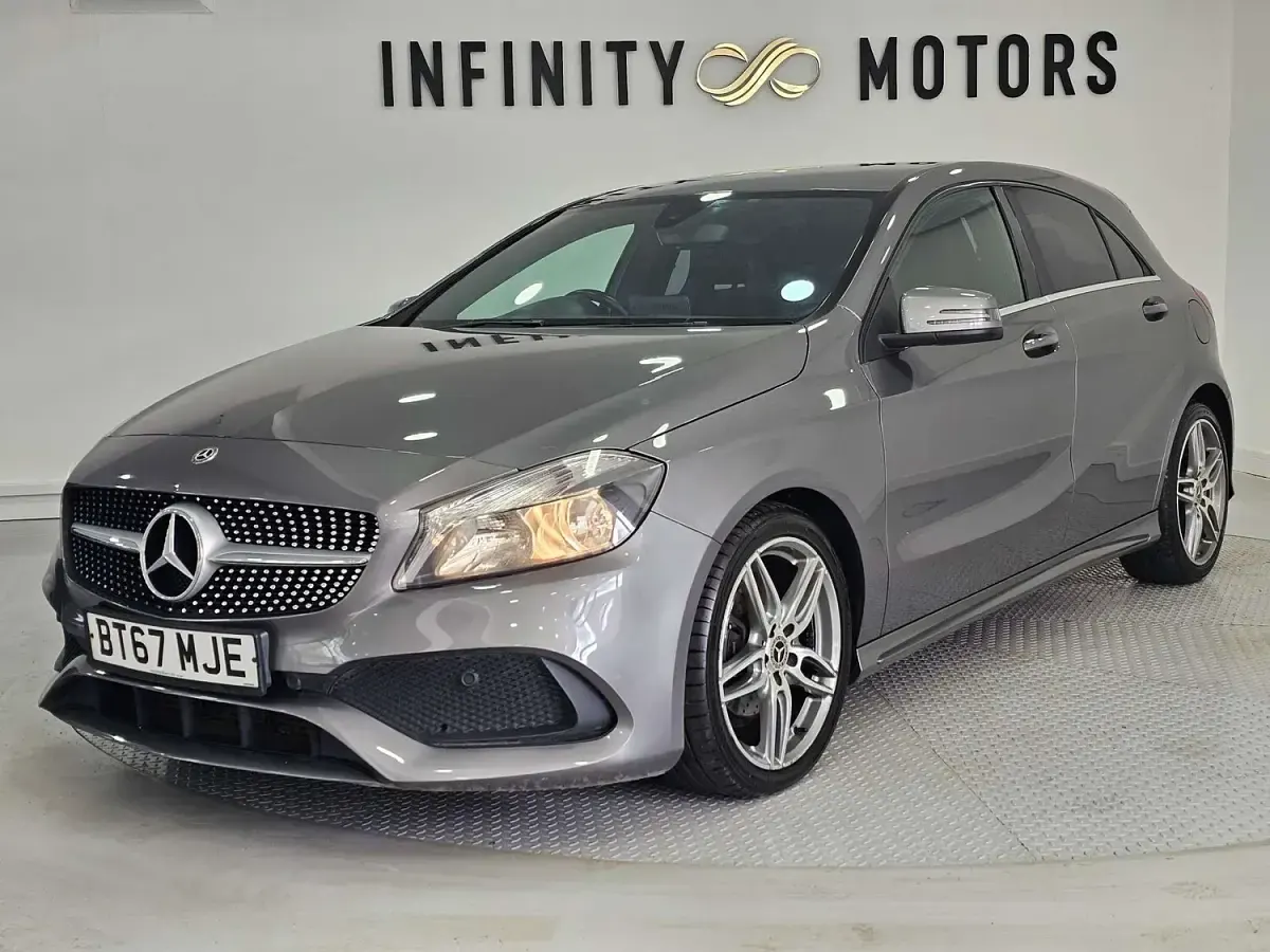 Used Mercedes A200 AMG line 136 HP (100 kW) 2017 Grey Hatchback