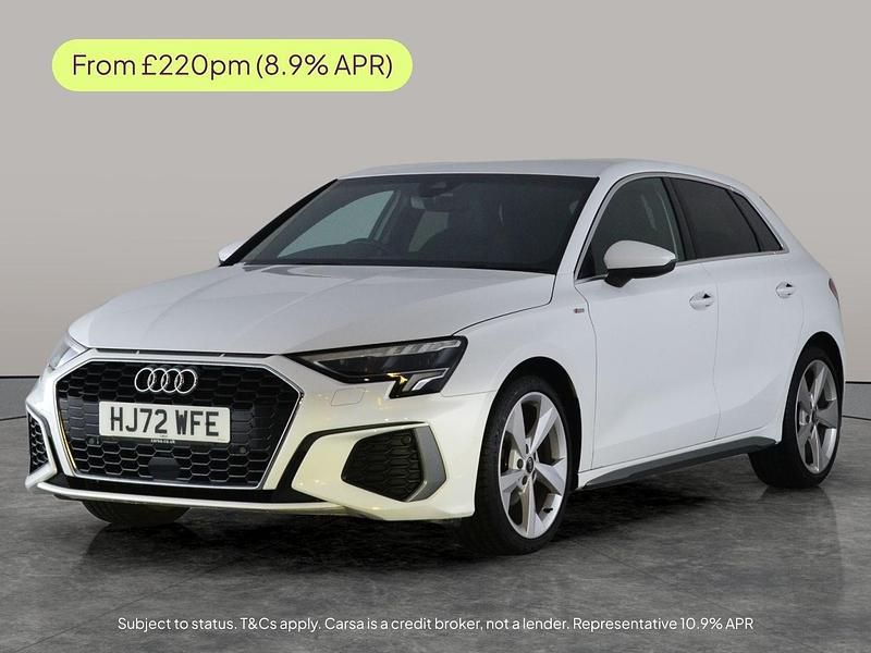 White Used 2022 Audi A3 Sportback S-Line Hatchback | £16,793 (Fair price) - Image 1/2