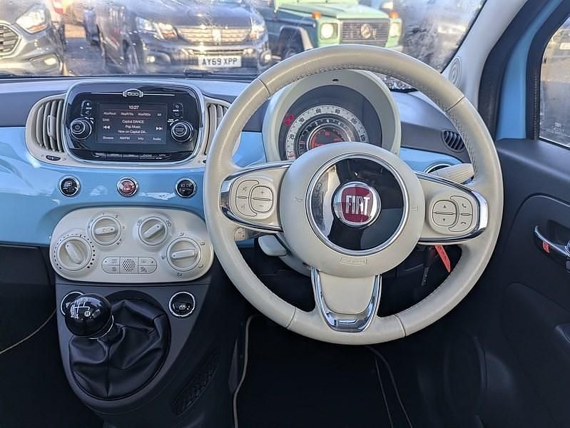 Used Fiat 500 Lounge 69 HP (50 kW) 2017 Volare blue Hatchback