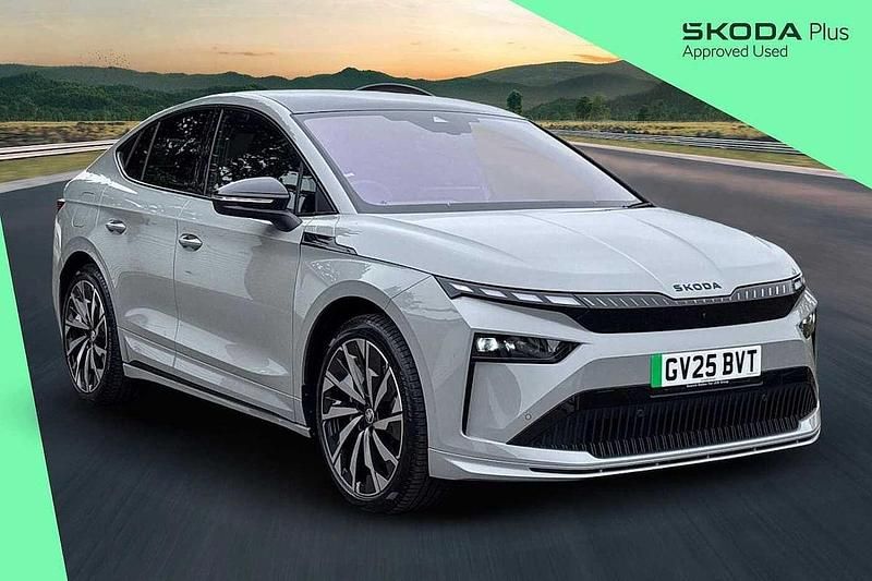 Meteor grey Used 2025 Skoda Enyaq iV SportLine SUV | £42,589 - Image 1/4