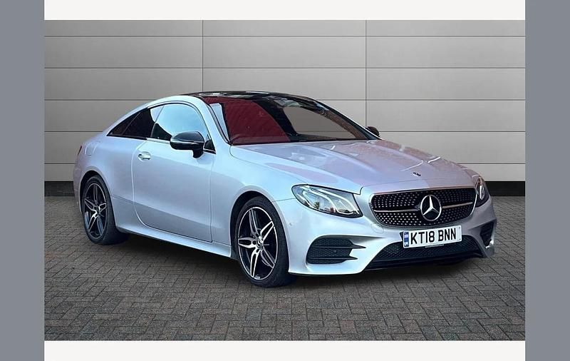 Used Mercedes E220 AMG Line Premium 191 HP (140 kW) 2018 Silver Coupe