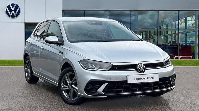 Reflex silver metallic Used 2025 VW Polo R-line Hatchback | £21,691 (Fair price) - Image 1/4