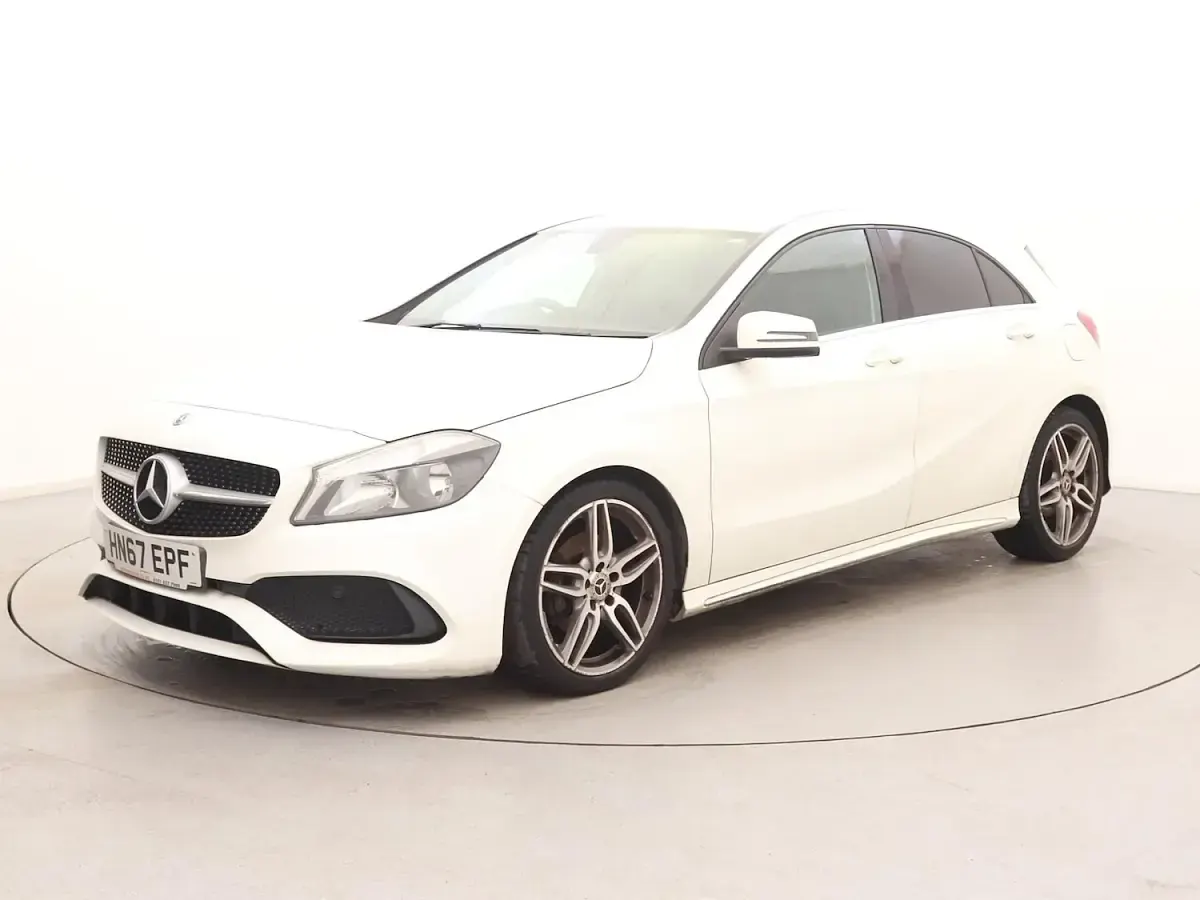 Used Mercedes A200 AMG line 136 HP (100 kW) 2017 White Hatchback