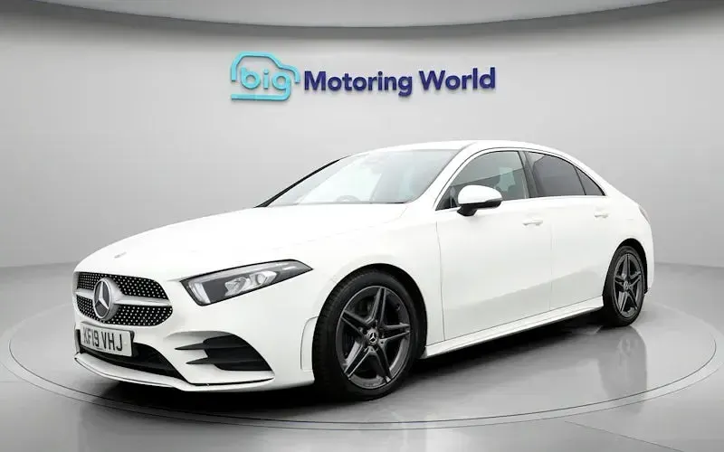 Used Mercedes A250 AMG line 224 HP (164 kW) 2019 White Sedan