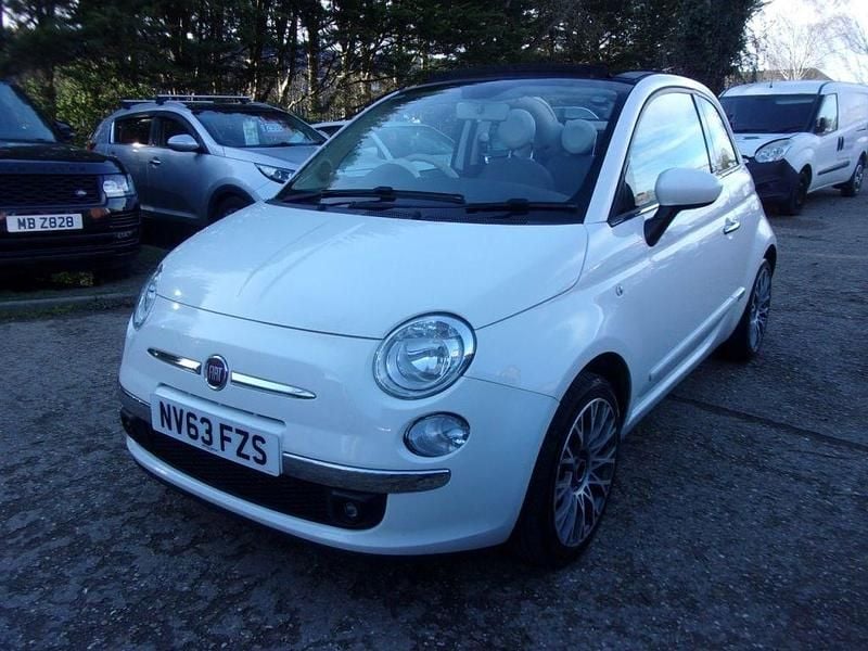 Used Fiat 500 Lounge 69 HP (50 kW) 2014 White Cabriolet