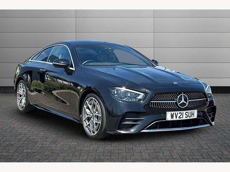 Obsidian black Used 2021 Mercedes E220 AMG Line Premium Coupe | £27,695 (Fair price) - Image 1/4