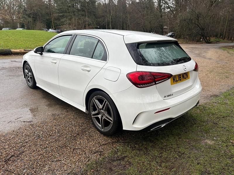 Used Mercedes A180 AMG line 116 HP (85 kW) 2018 White Hatchback