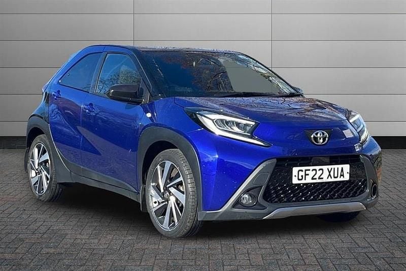 Juniper blue with black Used 2022 Toyota Aygo Hatchback | £13,295 (A bit pricey) - Image 1/4