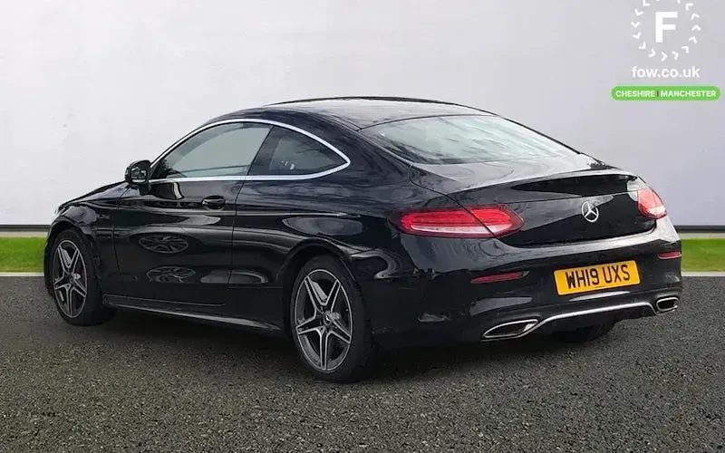 Used Mercedes C200 AMG line 184 HP (135 kW) 2019 Black Coupe