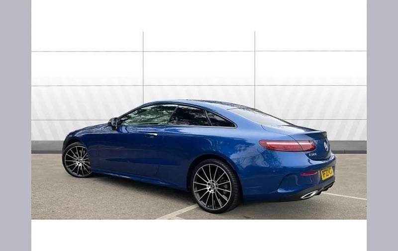 Used Mercedes E300 AMG line 254 HP (186 kW) 2022 Blue Coupe