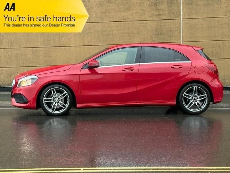 Used Mercedes A160 AMG line 102 HP (75 kW) 2018 Red Hatchback