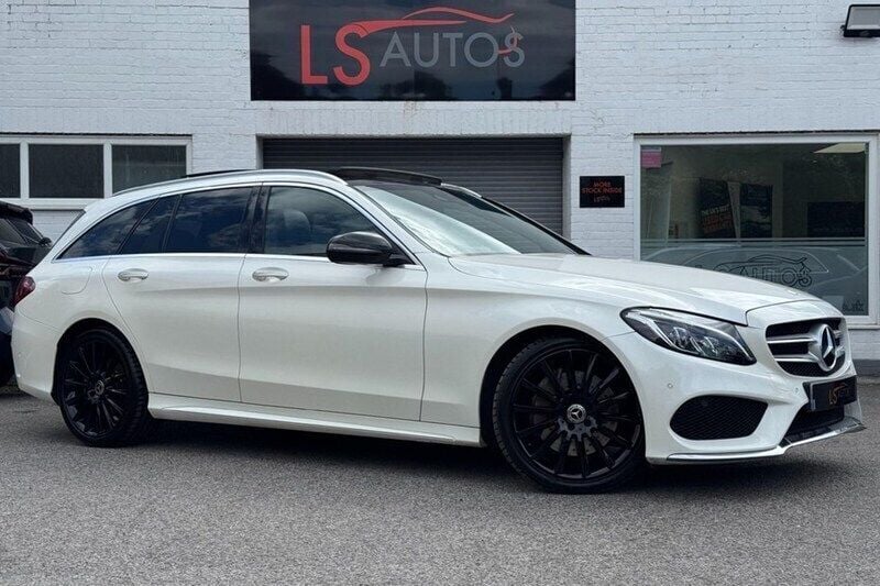 White Used 2017 Mercedes C250 AMG Line Premium Plus Estate | £15,795 (Fair price) - Image 1/1