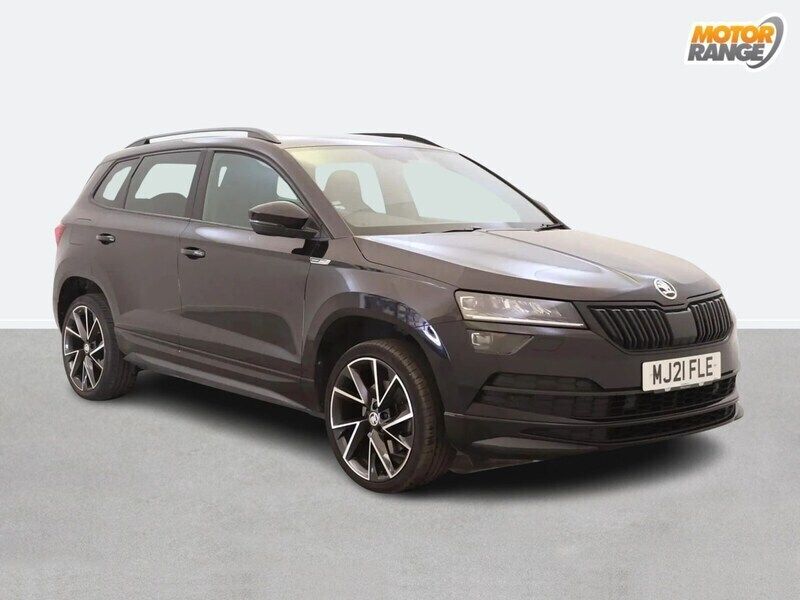 Black Used 2021 Skoda Karoq SportLine SUV | £20,895 (Fair price) - Image 1/4