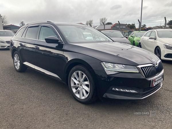 Black Used 2022 Skoda Superb SE Technology Estate | £18,795 (Fair price) - Image 1/4