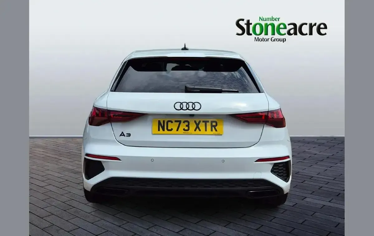 Used Audi A3 Black Edition 147 HP (108 kW) 2023 White Sedan