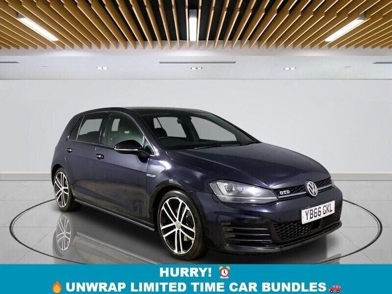 Black Used 2016 VW Golf VII GTD Hatchback | £10,799 (Good price) - Image 1/3