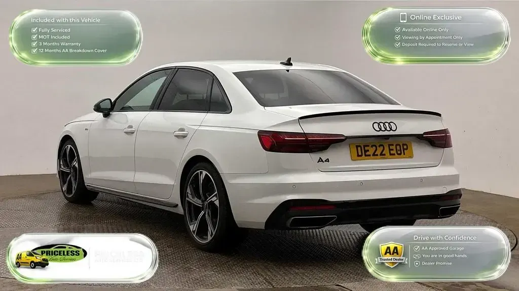 Used Audi A4 Black Edition 150 HP (110 kW) 2022 White Sedan